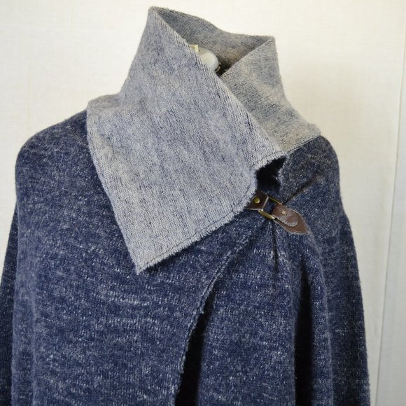 For CYNTHIA 100% wool neck cardigan sweater wrap long sleeve size large,pockets - Picture 3 of 7